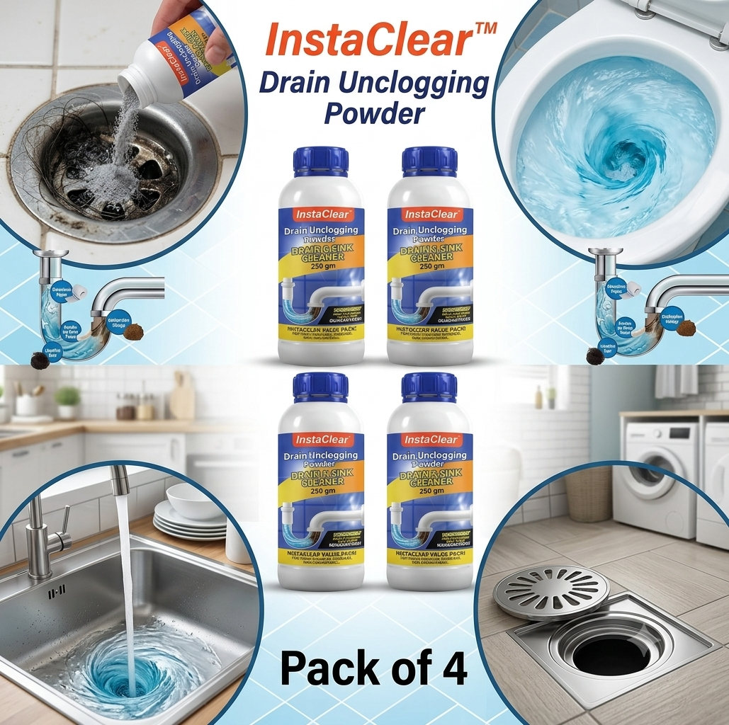 InstaClear™ Drain Unclogging Powder 250 gm (Pack of 4)