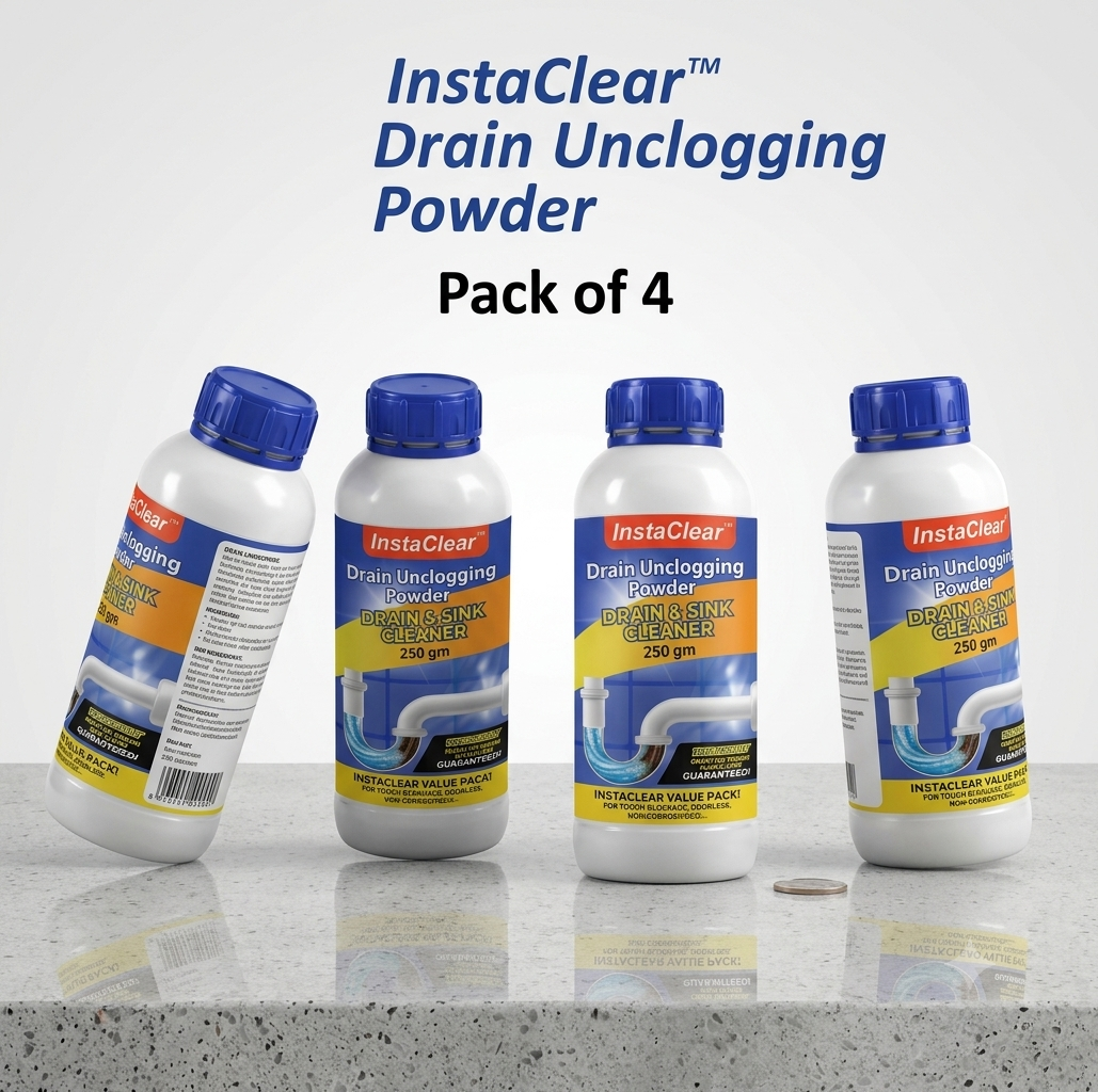 InstaClear™ Drain Unclogging Powder 250 gm (Pack of 4)