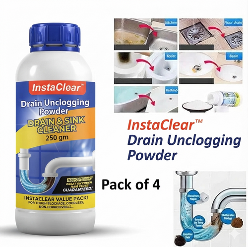 InstaClear™ Drain Unclogging Powder 250 gm (Pack of 4)